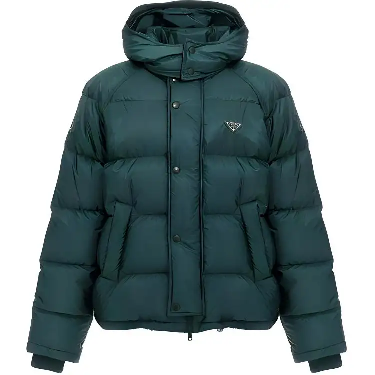 PRADA Triangle-Logo Padded Puffer Jacket