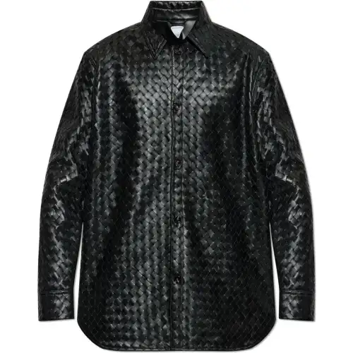 Bottega Veneta Leather Long Sleeve Shirt