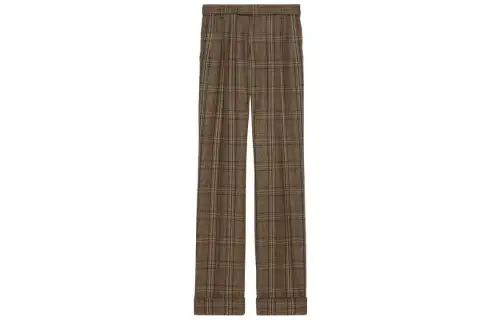 GUCCI Casual Pants Men's Brown Moderate Straight Fit Pants