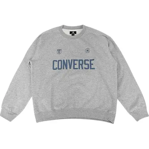 Converse Sweatshirts Men's Gray Crew Neck Moderate
