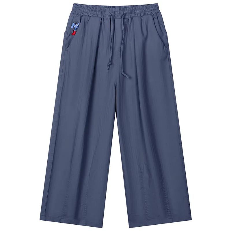 MIND ERROR Leisure Pants Xiaoguang Embroidery Pump Loose Nine -point casual pants men's and women's same paragraph