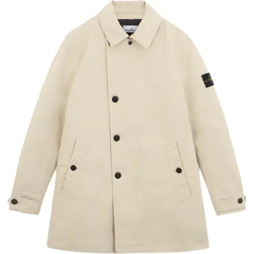 STONE ISLAND Trench Coat Men's Ecru