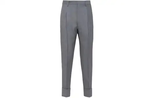 PRADA Casual Pants Men's Gray Moderate Tapered Pants
