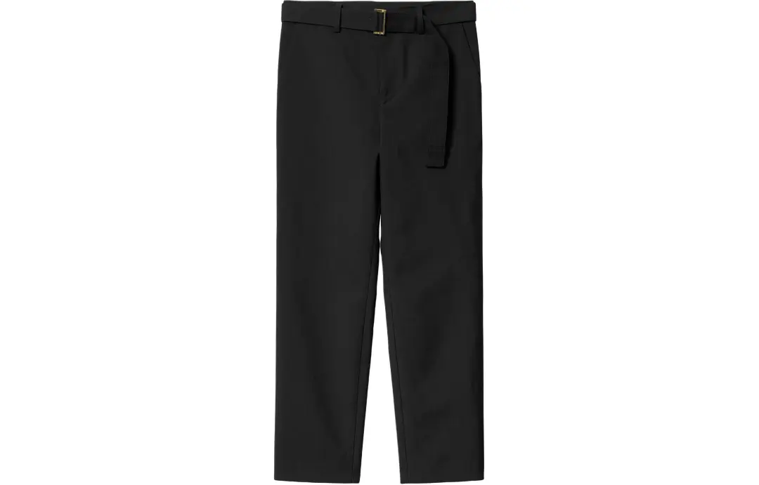 Sacai X Carhartt WIP Carhartt WIP SS24 Casual Pants Men's Black Moderate Straight Fit Pants