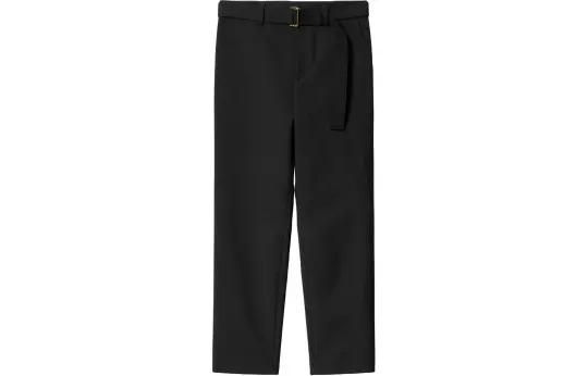Sacai X Carhartt WIP Carhartt WIP SS24 Casual Pants Men's Black Moderate Straight Fit Pants