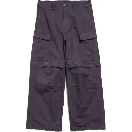Balenciaga Cargo Pants Loose Fit Men's Dark Blue