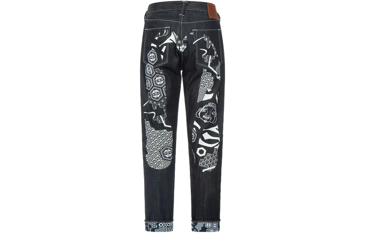 EVISU Jeans Men's Denim Blue Moderate Straight Fit Pants