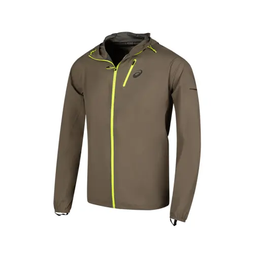 ASICS Jackets Men's Khaki Hooded Moderate Other