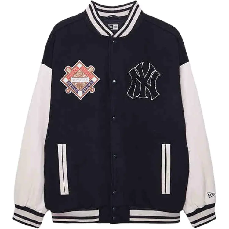New Era FW24 Baseball Jacket Men's Black