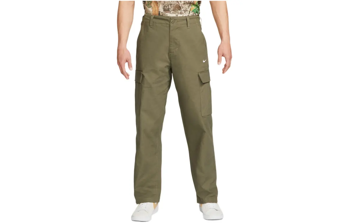Nike Casual Pants Men's Medium Olive Green Moderate Cargo Pants