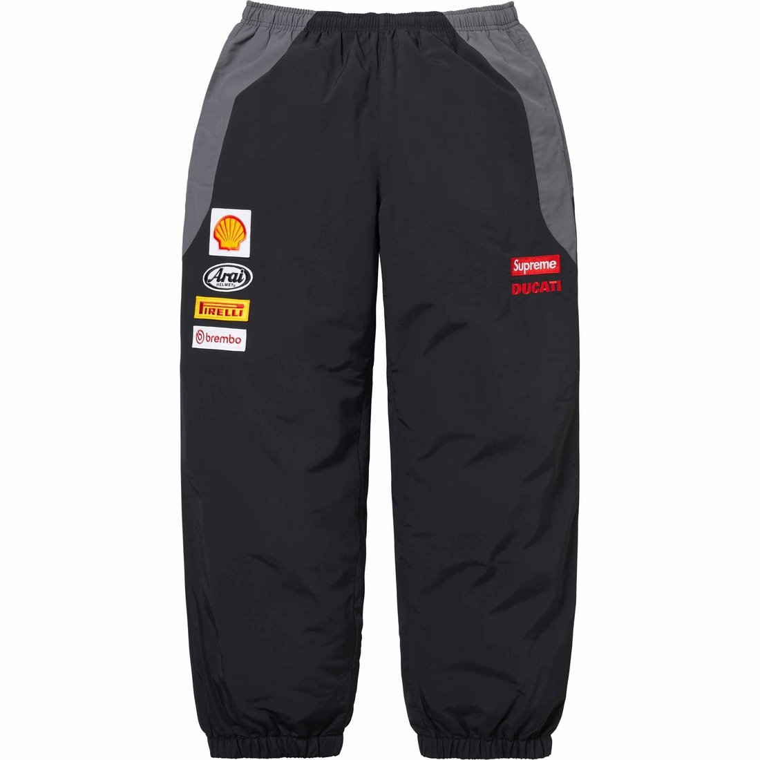 Supreme X DUCATI SS24 WEEK16 Track Pant - Unisex Sport Pants With Logo Print And Color Block Design