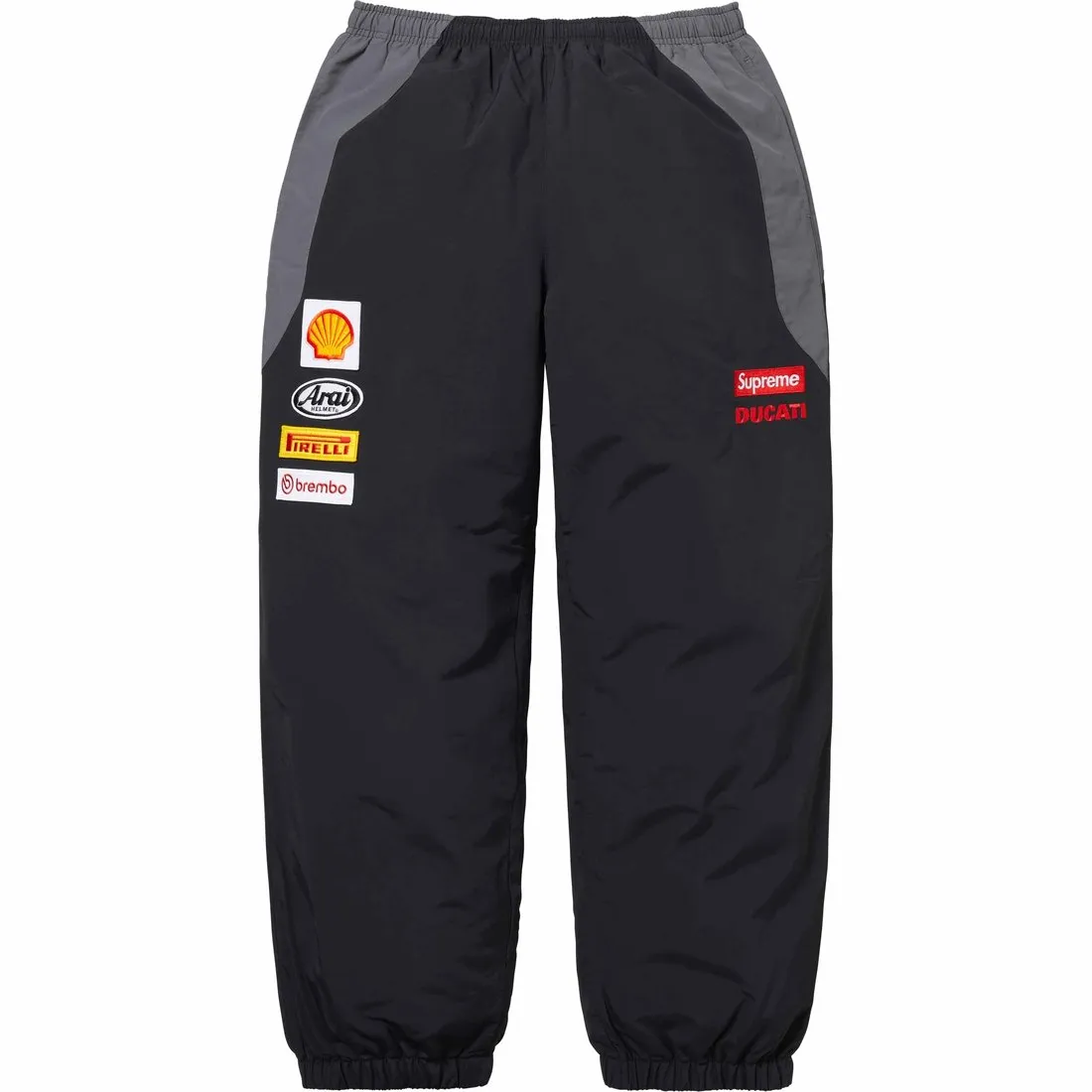 Supreme X DUCATI SS24 WEEK16 Track Pant - Unisex Sport Pants With Logo Print And Color Block Design