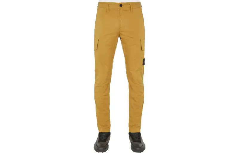 STONE ISLAND Casual Pants Men's Khaki Moderate Straight Fit Pants