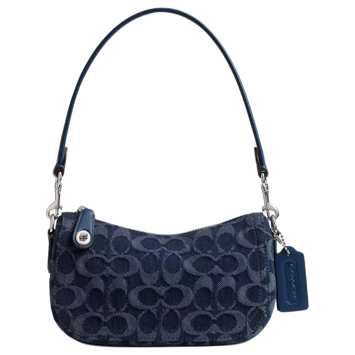 COACH Swinger Iconic Denim Handbag Small Women's Dark Blue