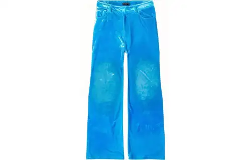 Balenciaga Wide-leg Crushed Velvet Trousers