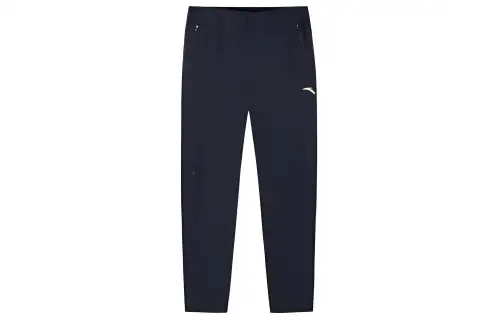 ANTA Casual Pants Men's Black Moderate Straight Fit Pants