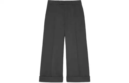 GUCCI Cropped Flared Wool Trousers