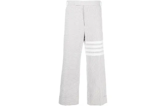 THOM BROWNE Funmix 4 Bar Seersucker Low Rise Trousers