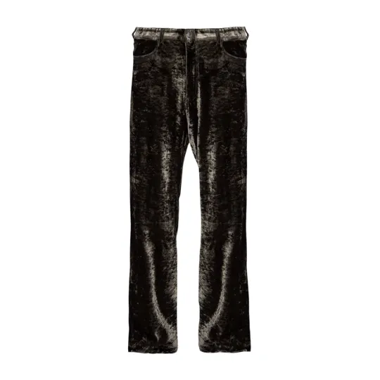 Balenciaga Wide Leg Chenille Trousers