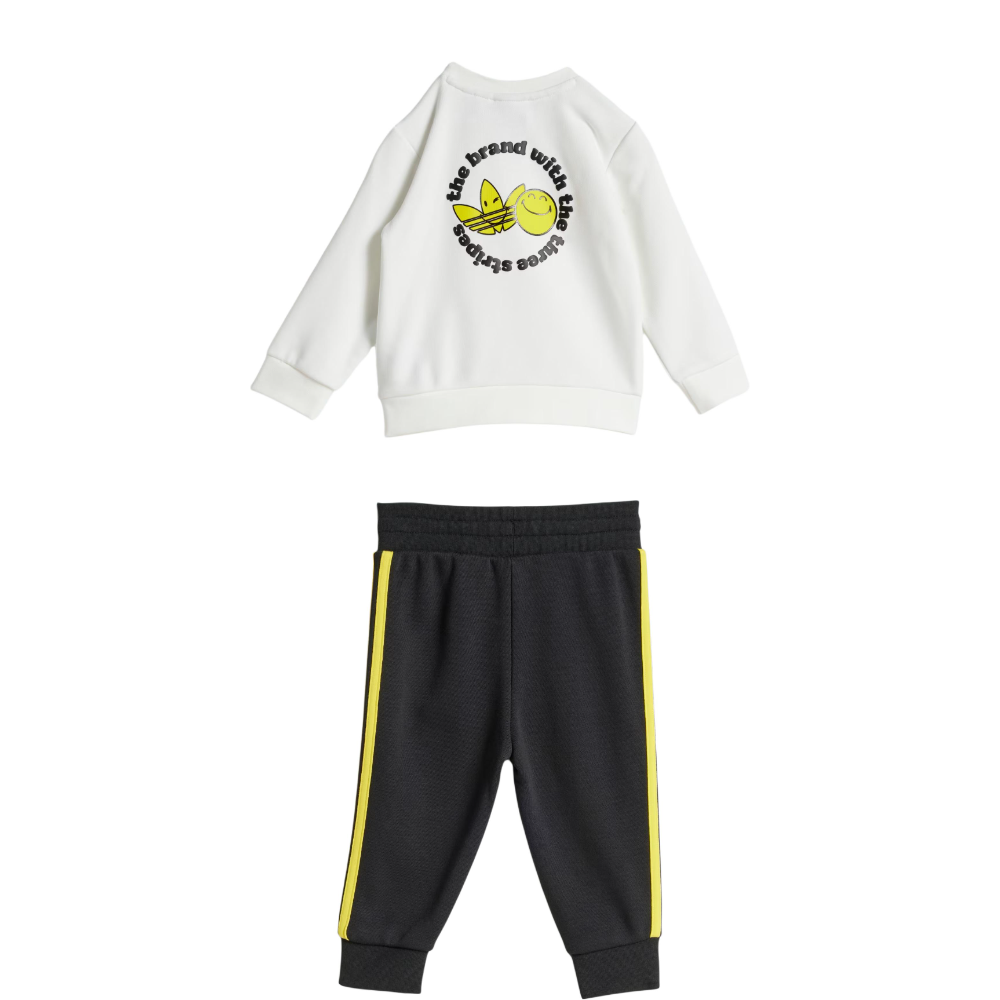 Мужской костюм adidas originals CREW SET Logo / (бело-черный) — фото 2