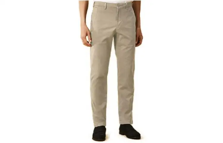UNIQLO Casual Pants Unisex Dark Beige Moderate Straight Fit Pants