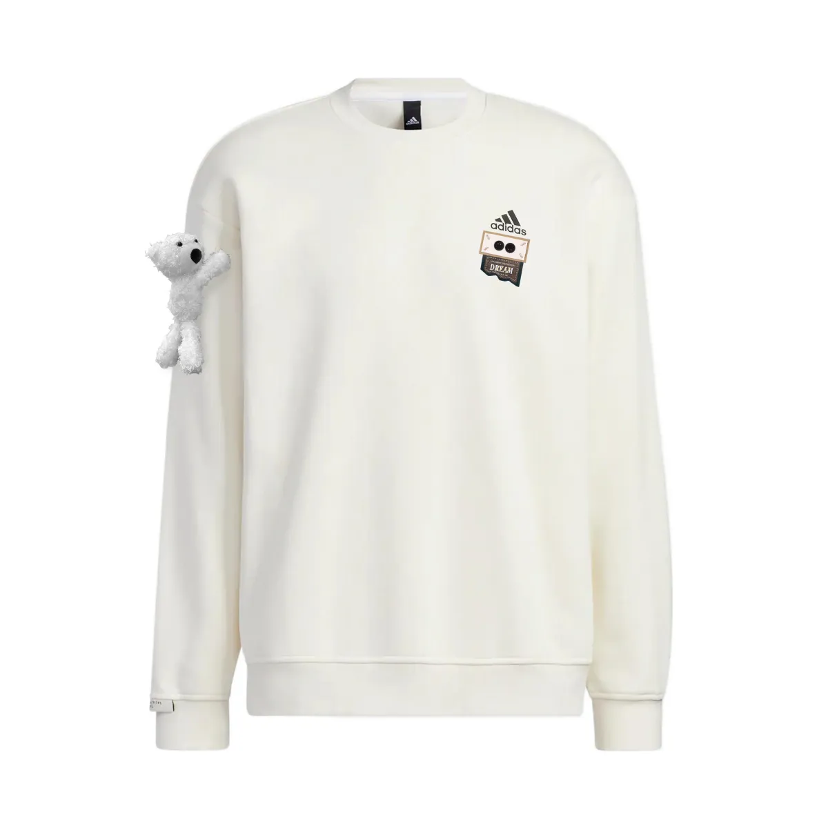 Adidas Sweatshirts Unisex White Crew Neck Moderate Regular
