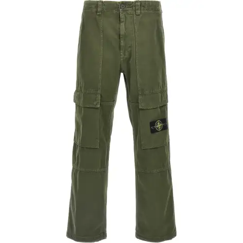 Stone Island cotton cargo trousers