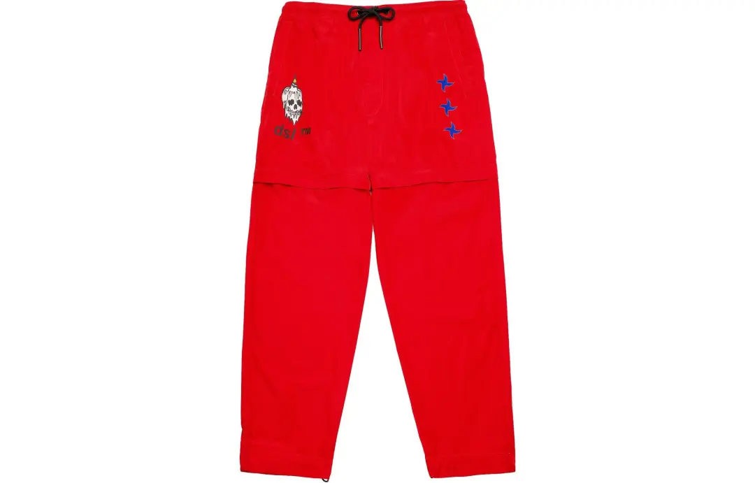 DIESEL Casual Pants Men's Red Moderate Other