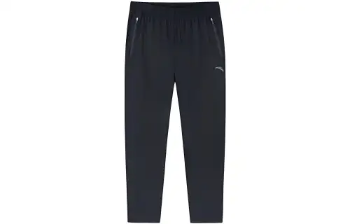 ANTA Running Collection Casual Pants Men's Black Moderate Straight Fit Pants