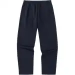 Anta Sports Life Collection Solid Color Mid Rise Fleece Lined Lace Up Straight Fit Knitted Sweatpants Men's Basic Black