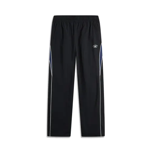 Li Ning Sports Life Collection Knitted Sweatpants Men's Black/Dark Ship Blue