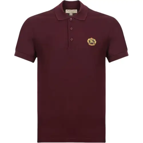 Burberry cotton piqué embroidered logo polo shirt