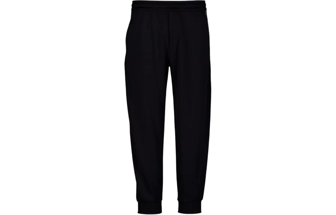 Y 3 Knitted Sweatpants Unisex Black Moderate Cuffed Pants