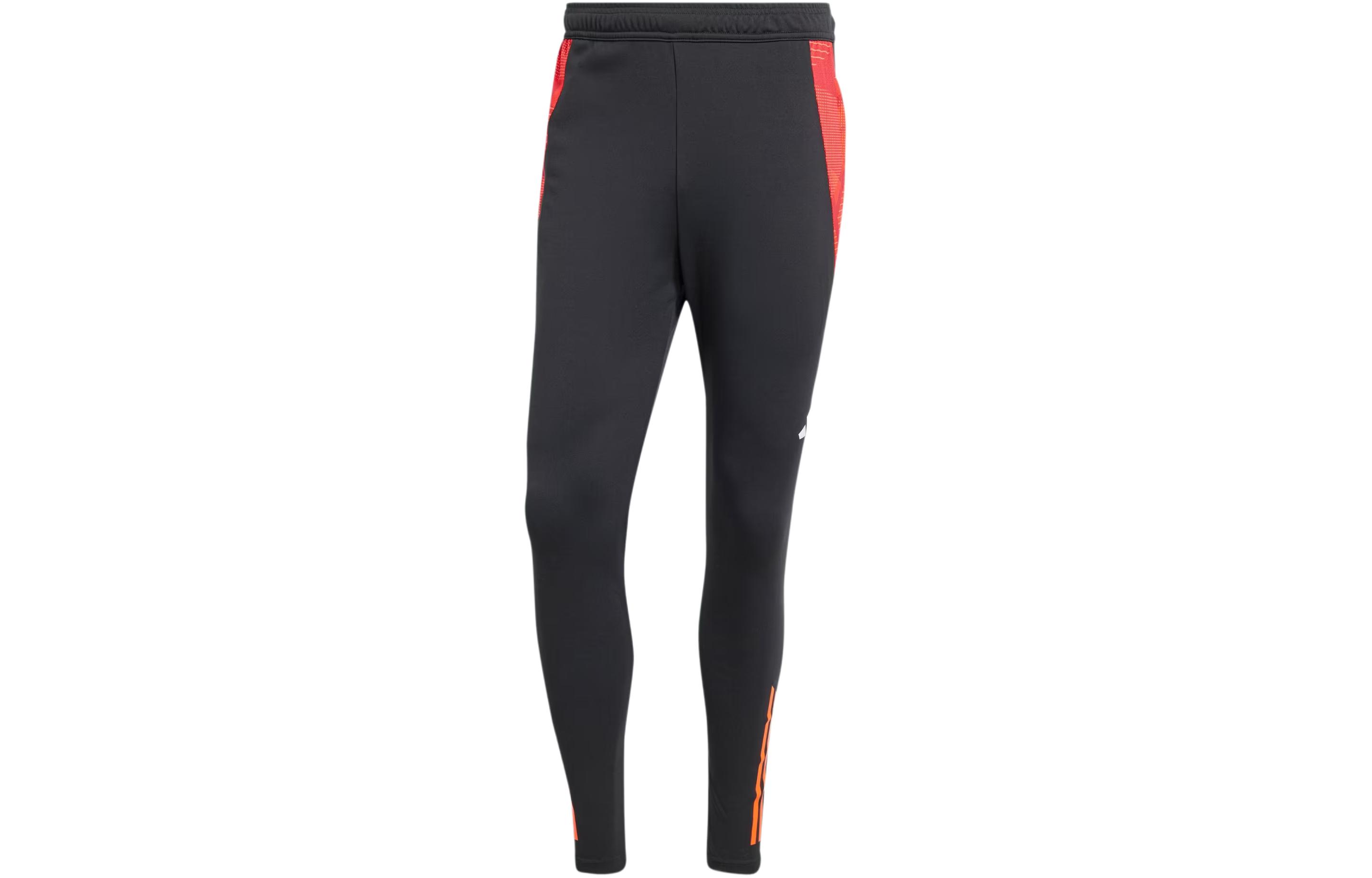 Adidas Tiro 24 Competition Training Tracksuit Bottoms Colorblock Elastic Waist Slim Football Knitted Tracksuit Pants Men's Black