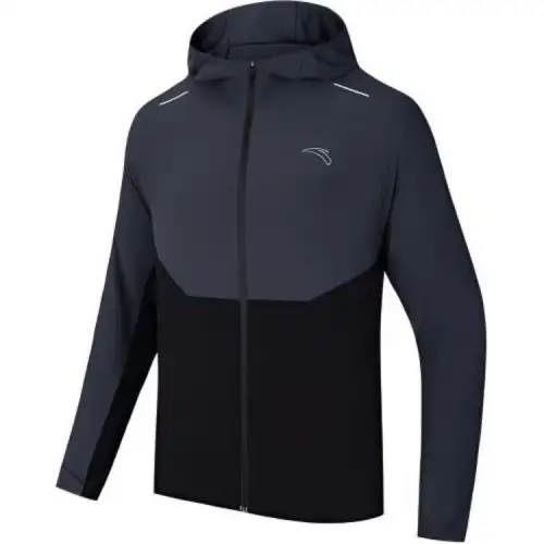 Anta Running Collection Trench Coat Men's Ink Gray/Basic Black