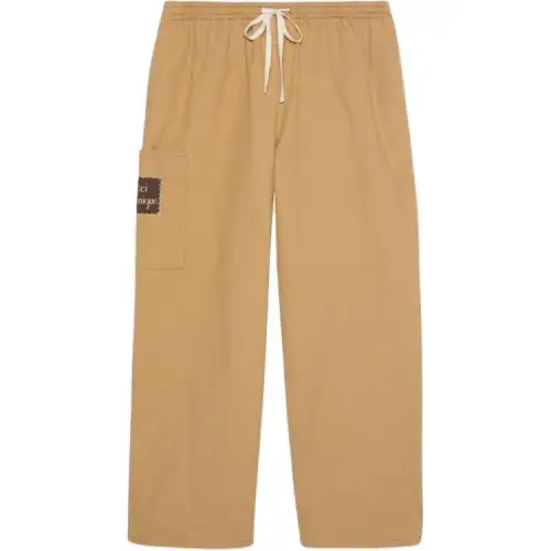 GUCCI Casual Pants Men's Khaki Moderate Straight Fit Pants