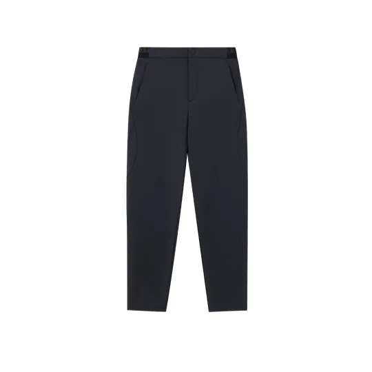 Le Coq Sportif Gold Logo Collection, Solid Color Casual Fleece Lined Straight Fit Woven Mid Rise Knitted Sweatpants
