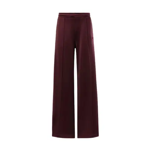 Reebok Wide Cut Track Pants Knitted Sweatpants Unisex Dark Red