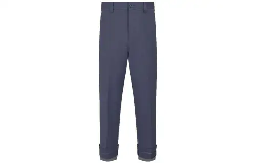 DIOR Casual Pants Men's Dark Blue Moderate Straight Fit Pants