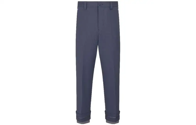 DIOR Casual Pants Men's Dark Blue Moderate Straight Fit Pants