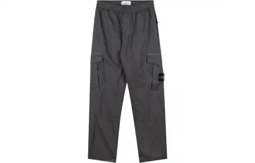 STONE ISLAND Casual Pants Men's Gray Moderate Wide Leg Pants