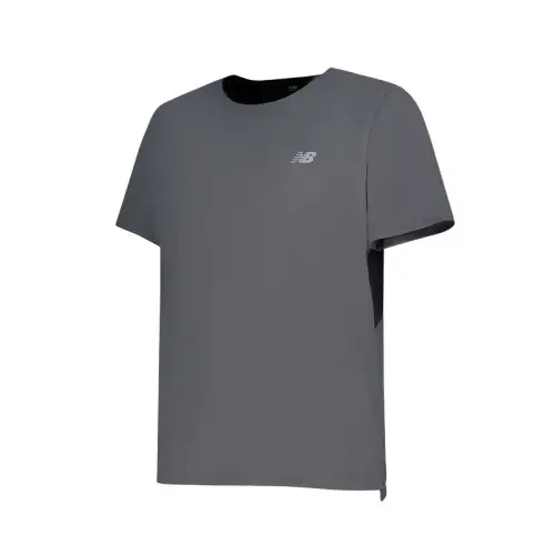 New Balance T Shirts Men's Gray Crew Neck Moderate
