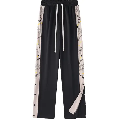 Doraemon Casual Pants Unisex Moderate Snap Button Pants