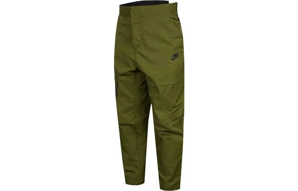 Nike Casual Pants Men's Green Moderate Straight Fit Pants