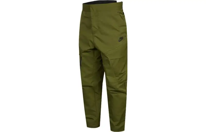 Nike Casual Pants Men's Green Moderate Straight Fit Pants