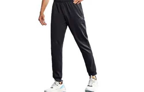 ANTA Casual Pants Men's Black Thin Other