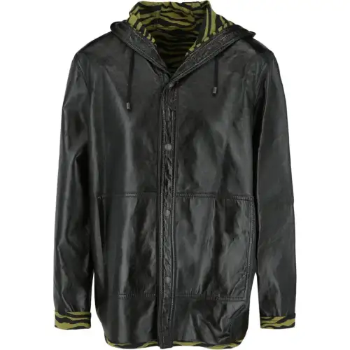 Bottega Veneta Zebra Print Lined Leather Jacket