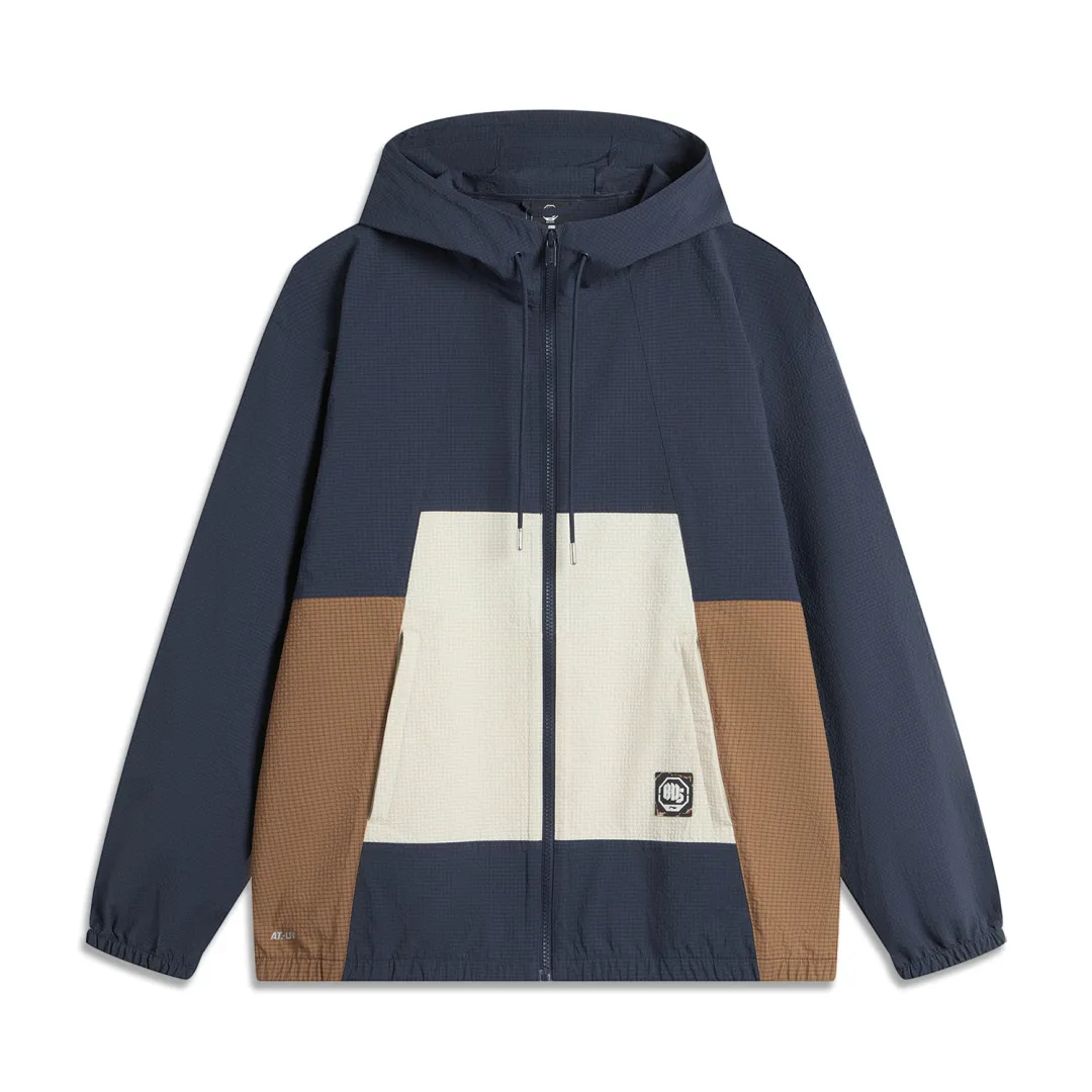 Li Ning Sun Protection Clothing Men's Dark Marine Blue/Oat Gray/Brown