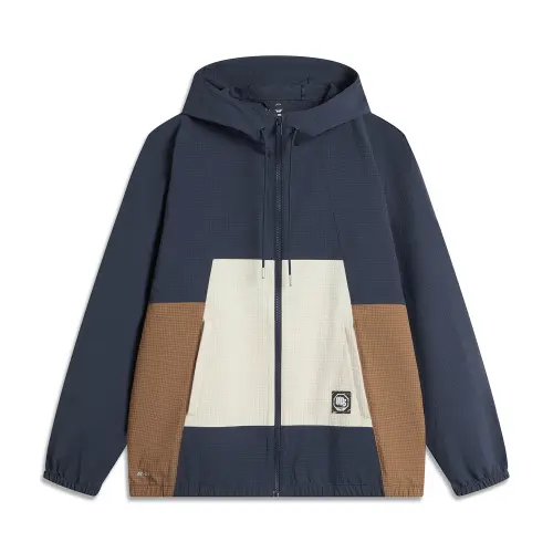 Li Ning Sun Protection Clothing Men's Dark Marine Blue/Oat Gray/Brown