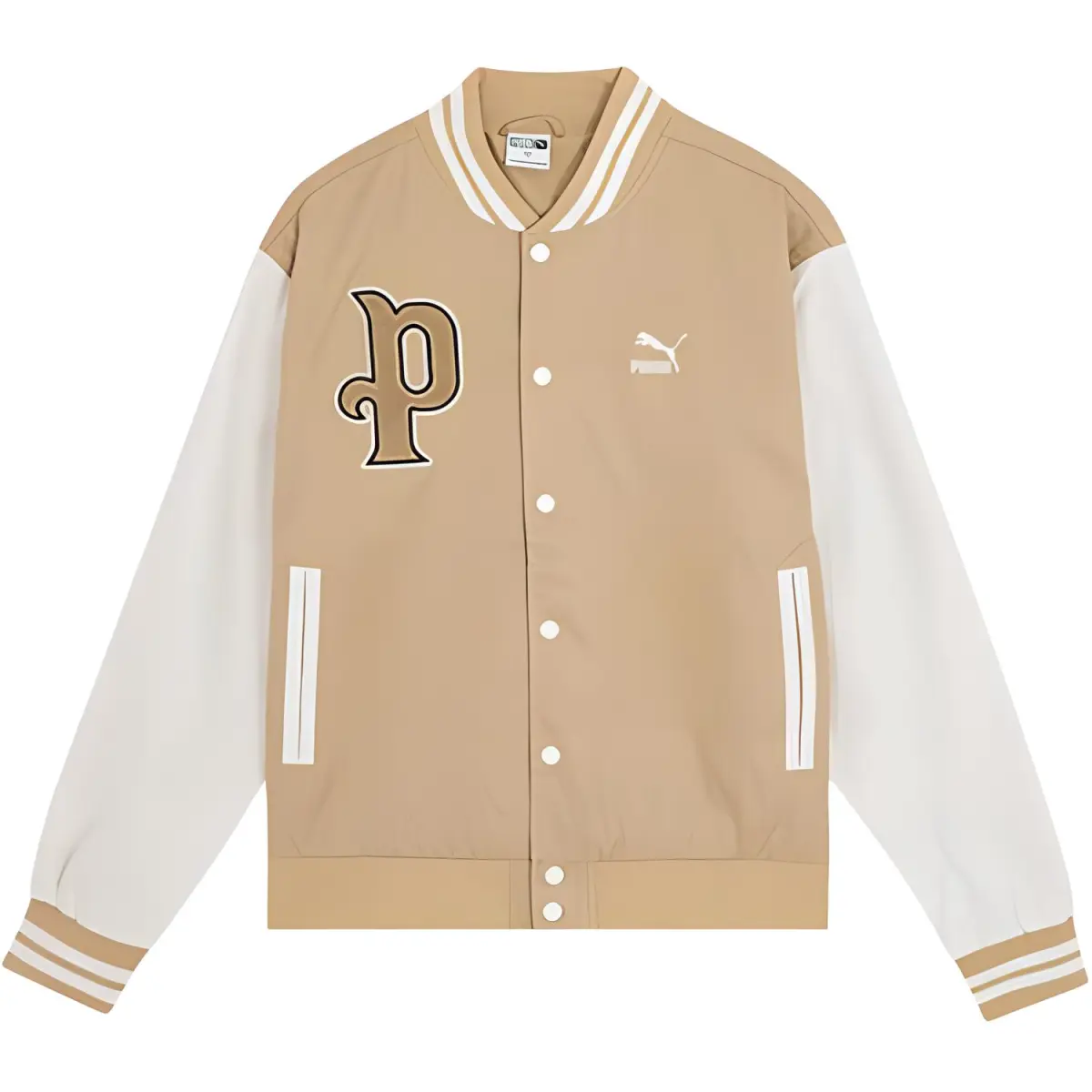 PUMA Baseball Jacket Unisex Khaki